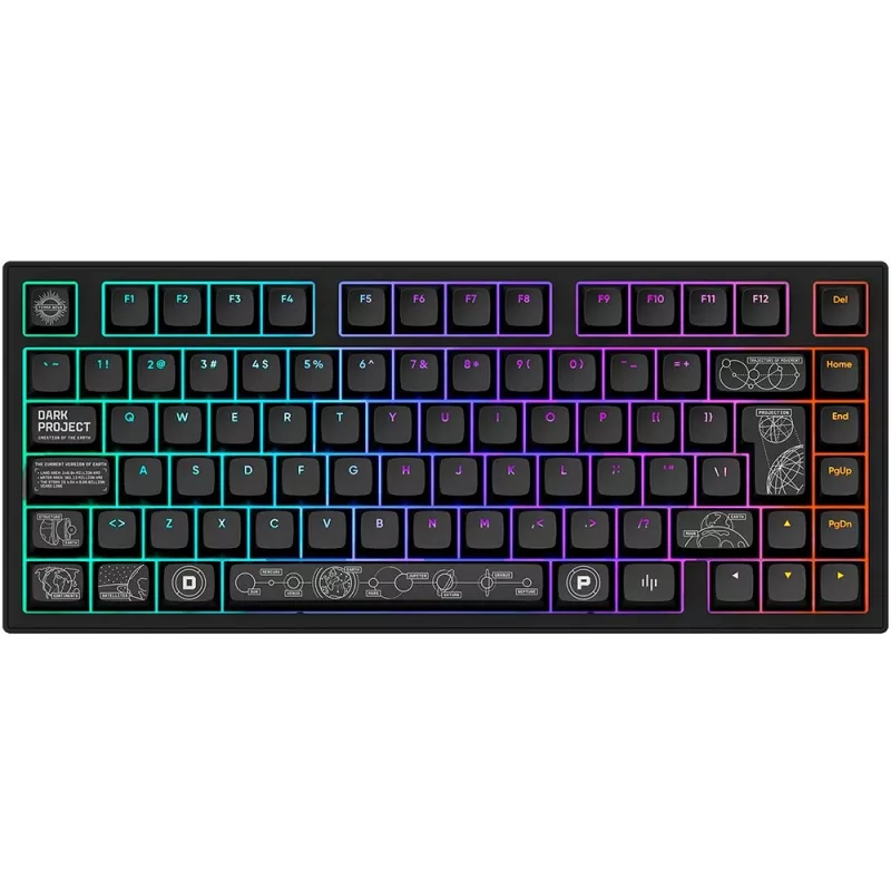 Teclado gaming Dark Project ALU81A Terra Nova, ISO, preto