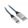 Cabo Lightning Tracer TRAKBK46269 1 m preto azul prateado