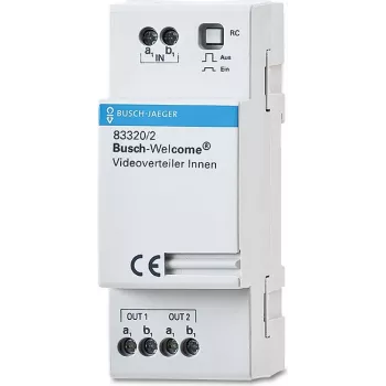 Módulo de comutação Busch-Jaeger 83320/2 — 2 saídas, 36×65×90 mm