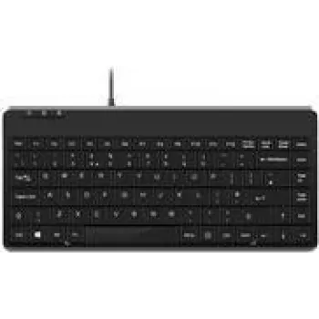Perixx PERIBOARD-409 P, DE, teclado mini PS/2, 2 hubs, preto (PERIBOARD-409 P)