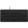 Perixx PERIBOARD-409 P, DE, teclado mini PS/2, 2 hubs, preto (PERIBOARD-409 P)