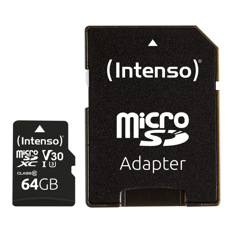 Cartão de memória Intenso 64 GB MicroSDXC UHS-I Class 10 3433490