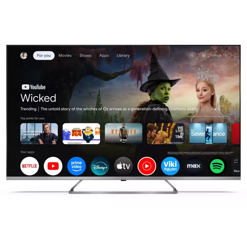 TV Sharp 4K QLED MiniLED | 50JP7265E | 50 inch | Smart TV | Google TV | UHD | prateado