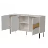 Cómoda Cama Meble INSERTO 3D 143,5×40×80 cm — acabamento caxemira com LED