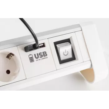 Extensão de alimentação S/CONN 60317-W 1,5 m 4 tomadas AC branco