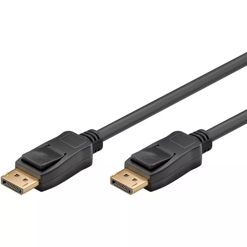 Cabo DisplayPort 1.4 macho > DisplayPort macho (preto, 2 metros, 8K)