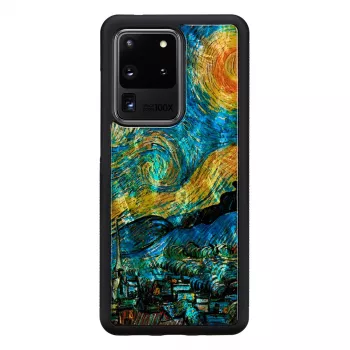 Capa de proteção iKins para Samsung Galaxy S20 Ultra – noite estrelada preto