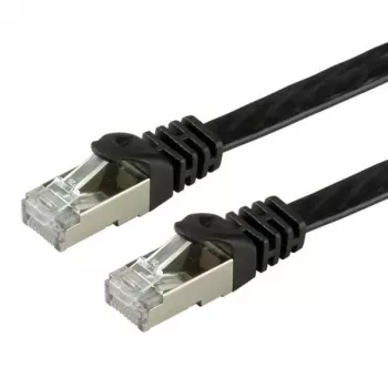VALUE - Cabo de rede - RJ-45 (macho) para RJ-45 (macho) - 1,5 m - FTP - CAT 6a - Sem halogéneos, moldado, flexível, plano - Preto (21.99.0834)