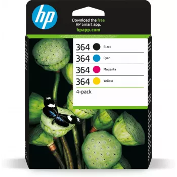 HP 364 pack de 4 cartuchos de tinta originais preto/ciano/magenta/amarelo