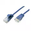 ROLINE GREEN Cabo patch UTP Cat.6A (Classe EA), LSOH, fino, Azul, 1 m