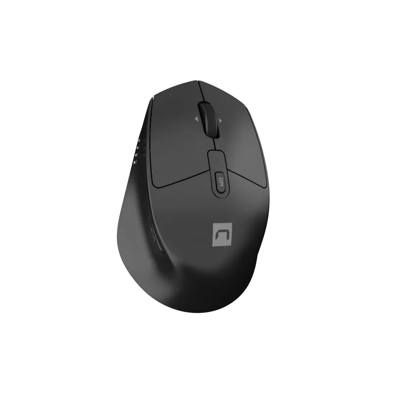 Rato sem fios NATEC KITE NMY-2347, até 4000 DPI, cliques silenciosos, roda de deslocamento inclinável, preto