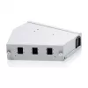 Distribuidor de fusão de fibra ótica para calha DIN DIGITUS DN-96894 — angular, 6 SC SX / LC DX, alumínio, cinzento