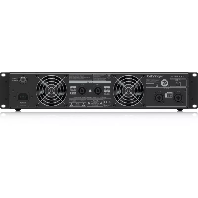 Behringer NX6000D amplificador de áudio 2.0 canais doméstico preto