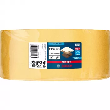 Rolo de lixa Bosch Expert C470, rolo de lixa, grão médio, P100, acabamento, remoção de tinta, madeira, lixagem a seco