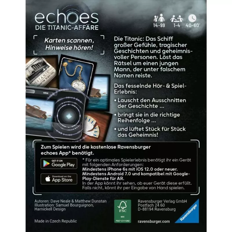 echoes Die Titanic Affair, jogo de família