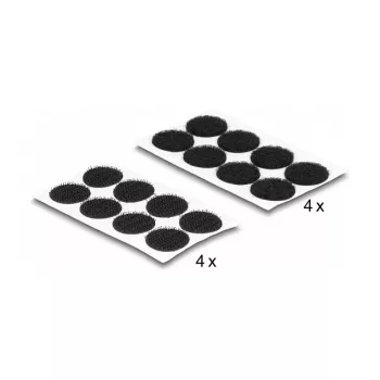 Almofada de montagem DeLOCK 19088 pontos de velcro redondos 64 unid. preto