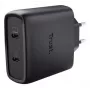Carregador Trust Maxo 65W 2 portas USB-C carregador GaN carregamento rápido preto