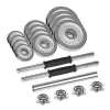 Halteres ajustáveis Rebel Chrom 20 kg com mala e barras de haltere (2) — discos de 2,5 kg, 1,25 kg, 0,5 kg