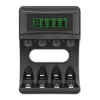 Carregador de pilhas QOLTEC 50654 para pilhas Ni‑MH R03 (AAA) e R6 (AA), 1800 mA