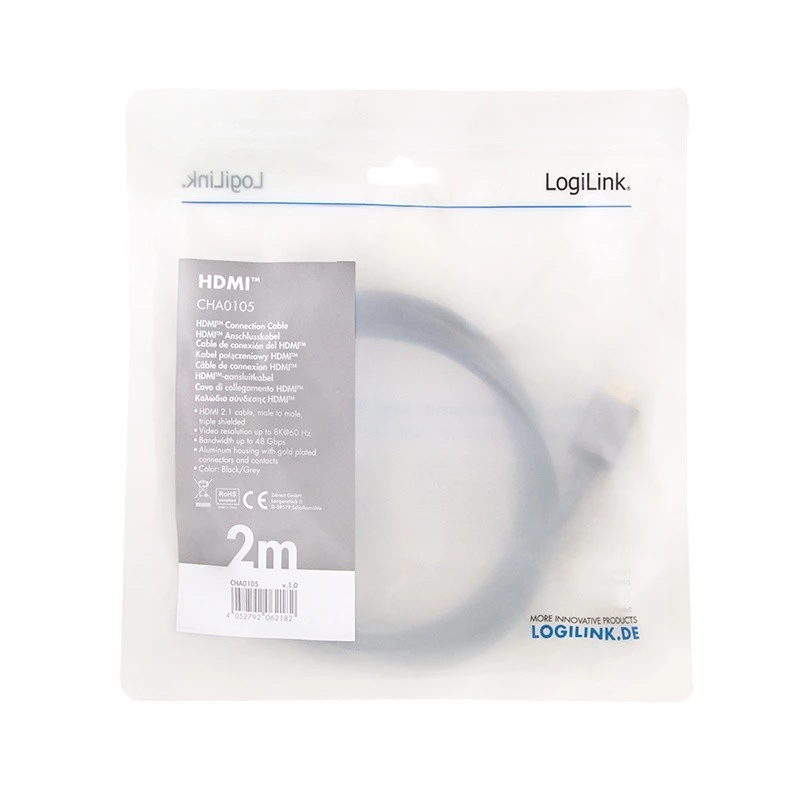 Cabo HDMI LogiLink CHA0105 2 m