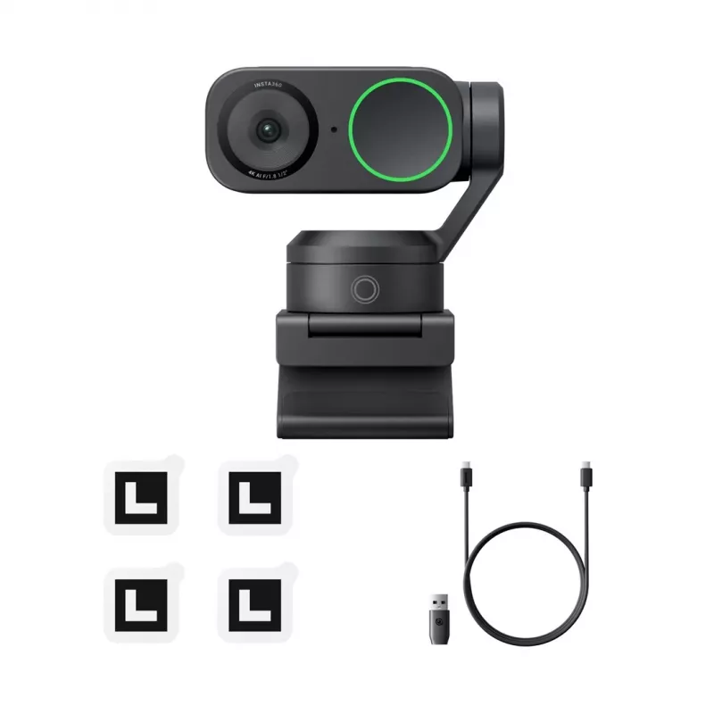 Webcam Insta360 Link 2 3840 x 2160 píxeis USB preto