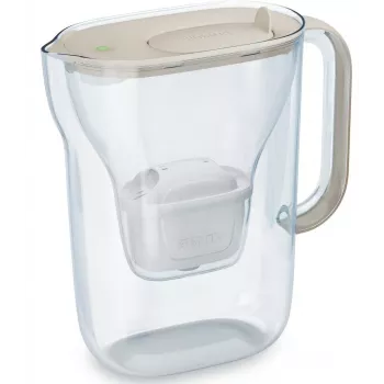 Jarra de filtragem de água BRITA Style Essential 2,4 L com 2 cartuchos de substituição (cor de areia)