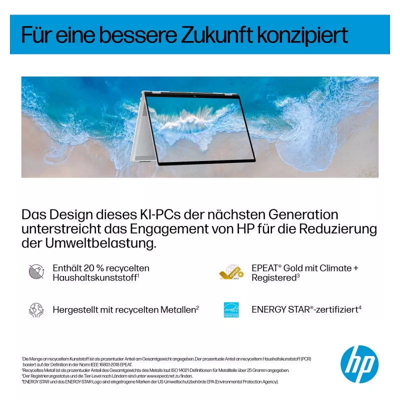Portátil HP OmniBook X Flip Next Gen AI 16-as0054ng - design flip - Intel Core Ultra 5 226V / 2.1 GHz - Win 11 Home - Arc Graphics 130V - 16 GB RAM - 512 GB SSD NVMe - 40,6 cm (16