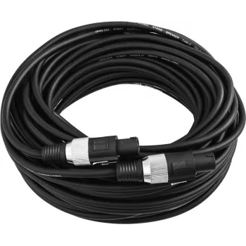 Cabo de coluna Omnitronic 3022130P, 2×2,5 mm², 20 m, preto