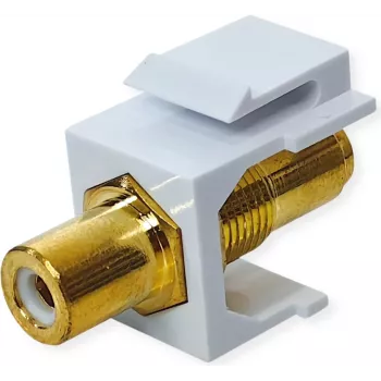 Acoplamento keystone VALUE ROLINE RCA blindado plástico branco (25.99.8211)