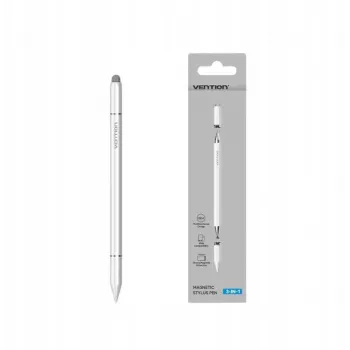 Stylus Vention KQLW0 3-em-1 magnético liga de alumínio, branco, 18,2 g