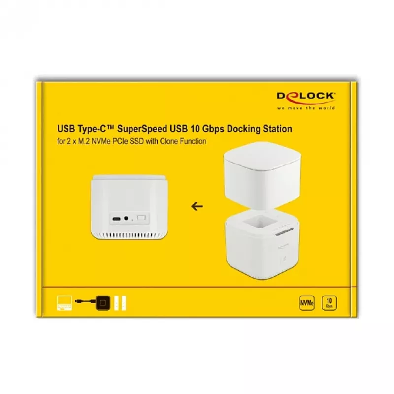 Caixa para SSD DeLOCK 63331 branco M.2