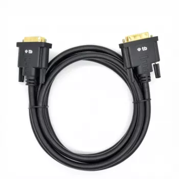 Cabo TB MM DVI 24 + 1 1,8 m, preto, dourado (AKTBXVD24DVI18B)