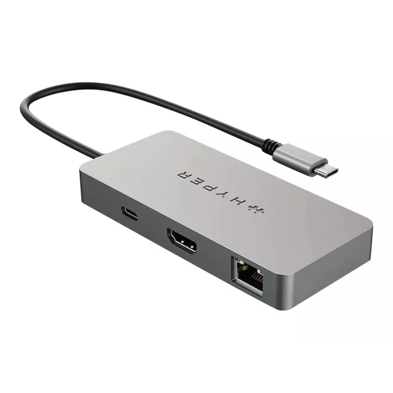 HYPER HDMB2 Hub de interface USB 3.2 Gen 1 (3.1 Gen 1) Type-C 5000 Mbit/s Aço inoxidável