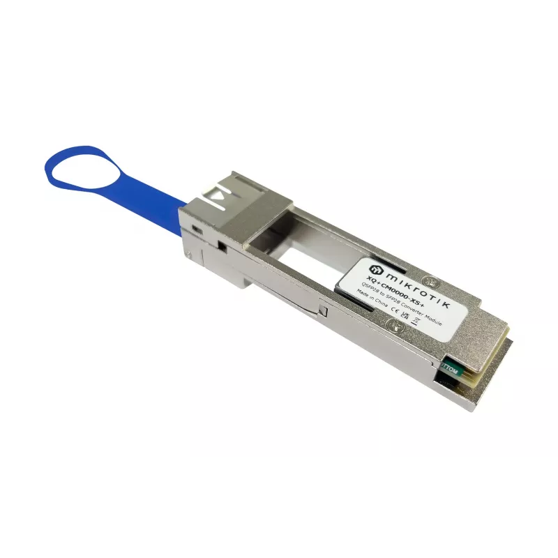 MikroTik | Conversor QSFP28 para SFP28 | XQ+CM0000-XS+ | SFP/SFP+/SFP28 | QSFP28 para SFP28 | 25000 Mbit/s | -20 a 85