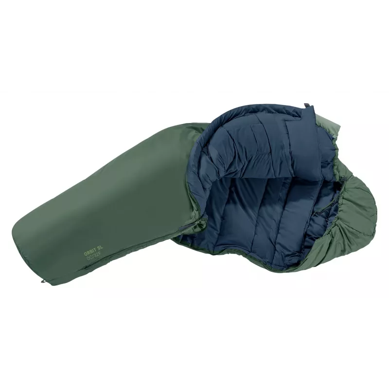 Saco-cama DEUTER Orbit SL 0 °C / 32 °F formato múmia para adulto, tecido PES-Ripstop, largura 740 mm, profundidade 470 mm