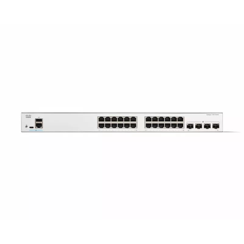 Cisco Catalyst 1300-24T-4G Switch gerido, 24 Port GE, 4x1GE SFP, Limited Lifetime Protection (C1300-24T-4G)