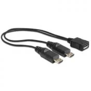 Cabo USB DeLOCK 20,5 cm USB micro-B 2 x USB micro-B