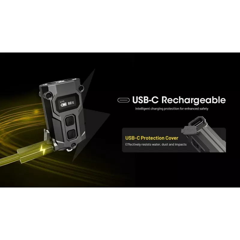 Lanterna de chaveiro Nitecore TINI3 preto 600 lm USB recarregável
