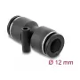 DeLOCK 60745 conector pneumático 12 mm reto com orifício de montagem