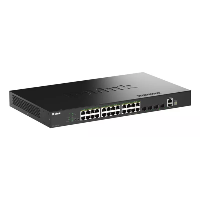 D-Link Switch Smart Managed PoE+ Gigabit empilhável de 28 portas com 4 portas 10G SFP+
