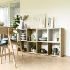 Top E Shop MALAX 2X4 SONOMA estante para livros para sala de estar