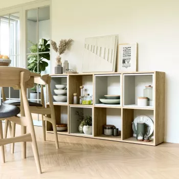 Estante topper MALAX 2X4 SONOMA, carvalho sonoma, 8 prateleiras, 1470×300×750 mm