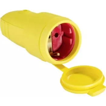 as - Schwabe 62413 ficha de borracha com terra 230 V amarelo IP44 (62413)