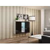 Aparador Cama VIGO 90/120/38 branco/preto brilhante