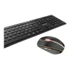 Teclado CHERRY DW 9100 fino com rato incluído universal RF sem fios + Bluetooth AZERTY francês preto