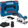 Serra circular manual a bateria GKS 12V-26 Professional, 12 Volt (azul/preto, 2x bateria de iões de lítio 3,0Ah, em L-BOXX)