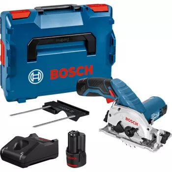Serra circular manual a bateria GKS 12V-26 Professional, 12 Volt (azul/preto, 2x bateria de iões de lítio 3,0Ah, em L-BOXX)
