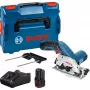 Serra circular manual a bateria GKS 12V-26 Professional, 12 Volt (azul/preto, 2x bateria de iões de lítio 3,0Ah, em L-BOXX)