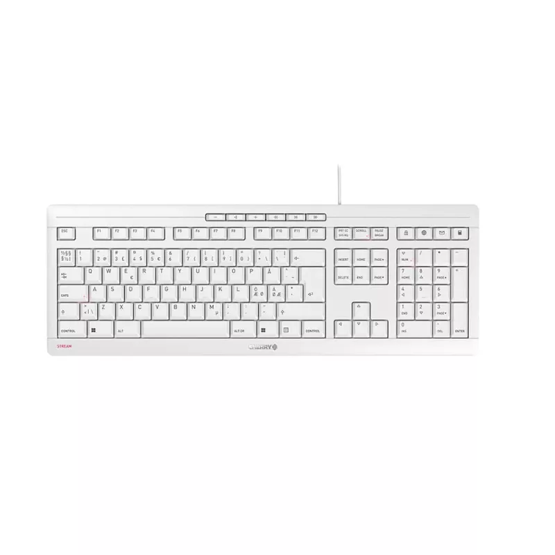 Teclado Contour Design STREAM Universal USB QWERTY Nórdico cinzento