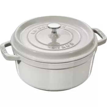 Panela redonda de ferro fundido Staub La Cocotte 3,8 l Trufa – esmaltada, tampa de fecho hermético